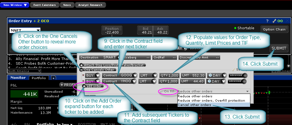 OCA-Order im Mosaic-Layout